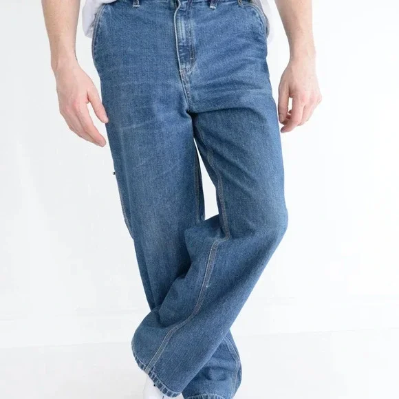 Vintage 91' Nevada Dungaree Carhartt Style Blue  Denim Jeans Size 30x32 - Picture 3 of 15